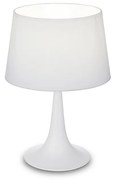 Lampada Da Scrivania-Ufficio Moderna London Metallo Bianco 1 Luce E27 Small