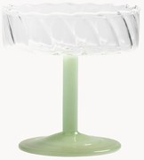 Set di 2 coppe da champagne in vetro borosilicato fatte a mano Twirl