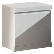 Comodino bianco Bianco, larghezza 44 cm Lara - Vipack