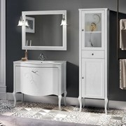 Mobile da bagno in stile classico MARTINA a un cassettone e lavabo Bianco Opaco