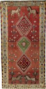 Gabbeh Tappeto persiano 200 x 100 Rosso (Iran) Annodato A Mano