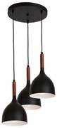 Lampadario a sospensione con filo NOAK WOOD 3xE27/60W/230V