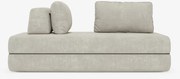 Rift divano letto matrimoniale 2 posti e 3 posti con schienali mobili - materasso alto 24 cm e memory foam in tessuto smacchiabile T31