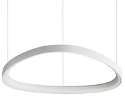 Sospensione Moderna Gemini Metallo Bianco Led 48W 3000K Luce Calda