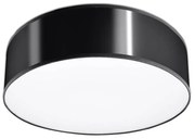 Plafoniera da Soffitto Tonda in PVC 2xE27 ARENA 35 Nera da interno Colore del corpo Nero