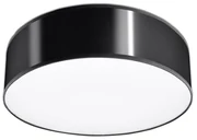 Plafoniera da Soffitto Tonda in PVC 2xE27 ARENA 35 Nera da interno Colore del corpo Nero