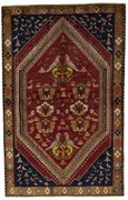 Shiraz Tappeto persiano 240 x 160 Rosso (Iran) Annodato A Mano