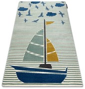 Tappeto PETIT SAIL barca, barca a vela verde