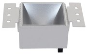 Faretto Da Incasso Moderno Share Alluminio Grigio 1 Luce Diffusore Riflettente