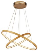 Lampadario Moderno Eternità Acciaio Marrone Legno Oro Led 6,25W 2700K