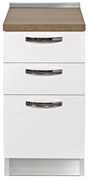 Base Luna kit cassetto e cestone da montare bianco L 45 x H 88 x P 60 cm