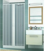 Box Doccia a soffietto in pvc un lato apertura centrale. realizzato su misura