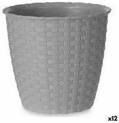 Vaso Stefanplast Grigio Plastica 14 x 13 x 14 cm (12 Unità)