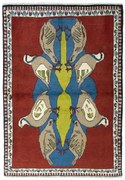 Gabbeh Tappeto persiano 150x100 Rosso (Iran) Annodato A Mano