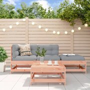 Set divani giardino 4 pz con cuscini legno massello di douglas