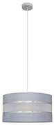 Lampadario a sospensione con filo HELEN 1xE27/15W/230V diametro 40 cm grigio/argento