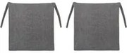 Set 2 cuscini sedia 39x39 cm grigio