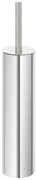 Portascopino tondo slim in acciaio inox 304 setole nere e secchio estraibile