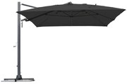 Ombrellone decentrato grigio Sombra NATERIAL L 392 x 400 cm con telo grigio