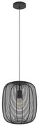 Lampadario A Sospensione Vintage Rinroe Acciaio Nero 1 Luce E27