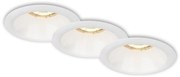 Brilo - SET 3x Lampada da incasso per bagno 1xGU10/9W/230V IP23 bianco