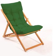 Lettino da giardino verde/faggio