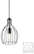 Sospensione Industrial-Minimal Ampolla-2 Metallo Bianco 1 Luce E27