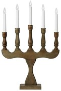 Markslöjd 706280 - Candelabro natalizio SVANEHOLM 5xE10/3W/230V pino/marrone