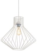 Sospensione Industrial-Minimal Ampolla-4 Metallo Bianco 1 Luce E27