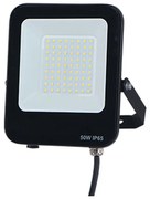 Faro proiettore Led 50W Nero da esterno IP65 Bianco neutro 4000K Lumix Space