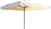 Ombrellone a palo centrale marrone Lesa L 400 x 300 cm con telo ecru