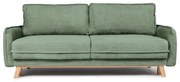 Divano letto in velluto a coste verde chiaro 218 cm Tori - Bonami Selection