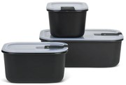 Scatole per alimenti in set da 3 Nordic black - Mepal