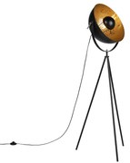 Lampada da terra a treppiede industriale nera - Magna 40 Eglip