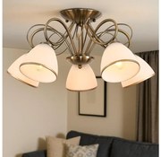 Brilagi - Lampadario a plafone FRED 5xE27/60W/230V Ø 59 cm finitura bronzata