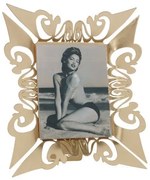 Cornice portafoto decori classici verticale vanity foglia oro