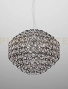 Giogali sospensione 85 cristallo nickel nero e cromo lucido 5 luci ...