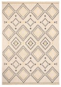 Tappeto Sarawi losanghe orientale in cotone beige/arancio/ grigio, L 190 x L 130 cm