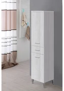 Colonna Portasciugamani a Terra 154 Cm Due Ante Un Cassetto Feridras "Stella" Grigio