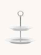 Alzatina con attacchi in porcellana Rhombe