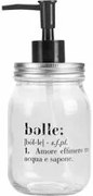 Dispenser sapone 410 ml vetro scritta bolle Victionary