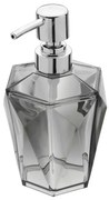 Dispenser Sapone Grigio Trasparente in Plastica ABS Diamante