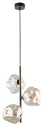Lampadario a sospensione LAVA su cavo 3xG9/8W/230V bronzo/beige fumé