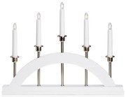 Markslöjd 705832 - Candelabro di natale BRIDGE 5xE10/3W/230V bianco