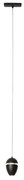 Lampada a sospensione moderna nera per sistema binario monofase con LED incluso - Magnetic Eggy