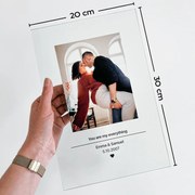 Foto su vetro, targa in vetro con testo personalizzato | Inspio