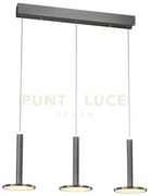 Lampadario led lineare a tre pendenti tua md17033012-3bsn cromo