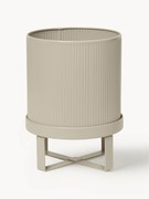 Portavaso con superficie millerighe Bau, alt. 24 cm