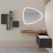 Mobile bagno sospeso con lavabo L 80 x H 32 x P 46 cm lavabo-miele; cassetto-lino opaco 1 cassetto per vasca centrale Ofset