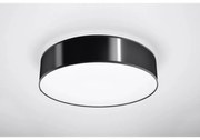 Plafoniera da Soffitto Rotonda in PVC 3xE27 ARENA 45 Nera da interno Colore del corpo Nero